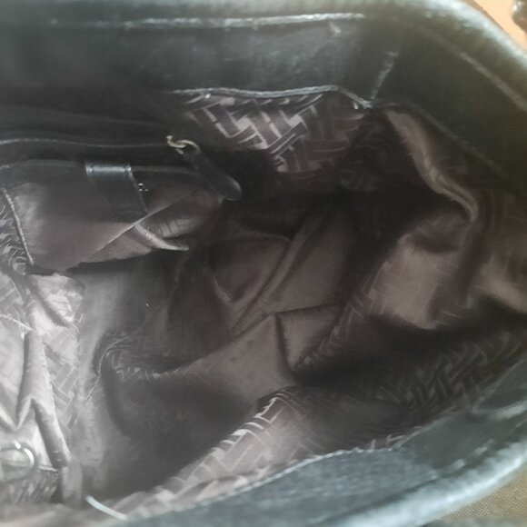 Cole Haan Dark Brown Pebbled Leather Convertible Tote Bag Hobo - Picture 7 of 7